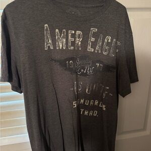 American Eagle Outfitters Charcoal Graphic Tee